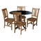 International Concepts 42 in. Dual Drop Leaf Table with 4 Splat Back Dining Chairs - 5 Piece Dining Set K46-42DP-C59-10-4 - alternate 1
